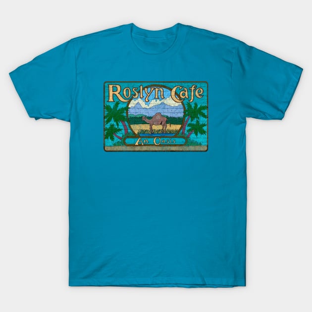 Roslyn Cafe Northern Exposure Worn T-Shirt by Alema Art